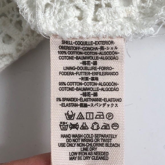 Free People Cream Sydney Lace Tube Top Small - Picture 5 of 8